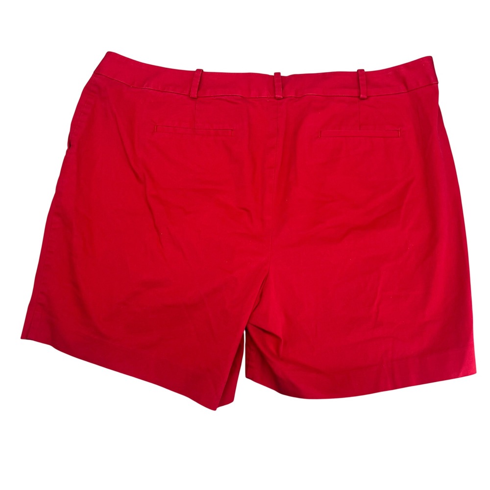 Talbots Woman Shorts Womens 20W Red Good Cotton Blend Chino - Picture 4 of 11